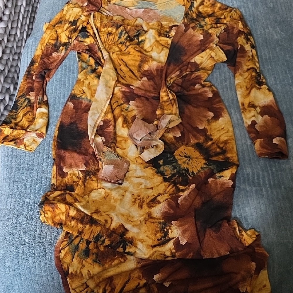Floral Tie-Dye Dress